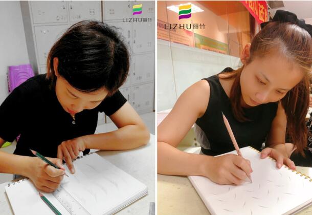 廣西紋繡學(xué)校課堂實(shí)況分享：紙上畫眉