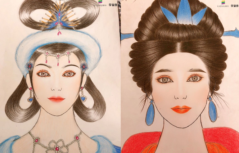 想學(xué)這些紙妝美人圖，快來(lái)廣西化妝培訓(xùn)學(xué)校