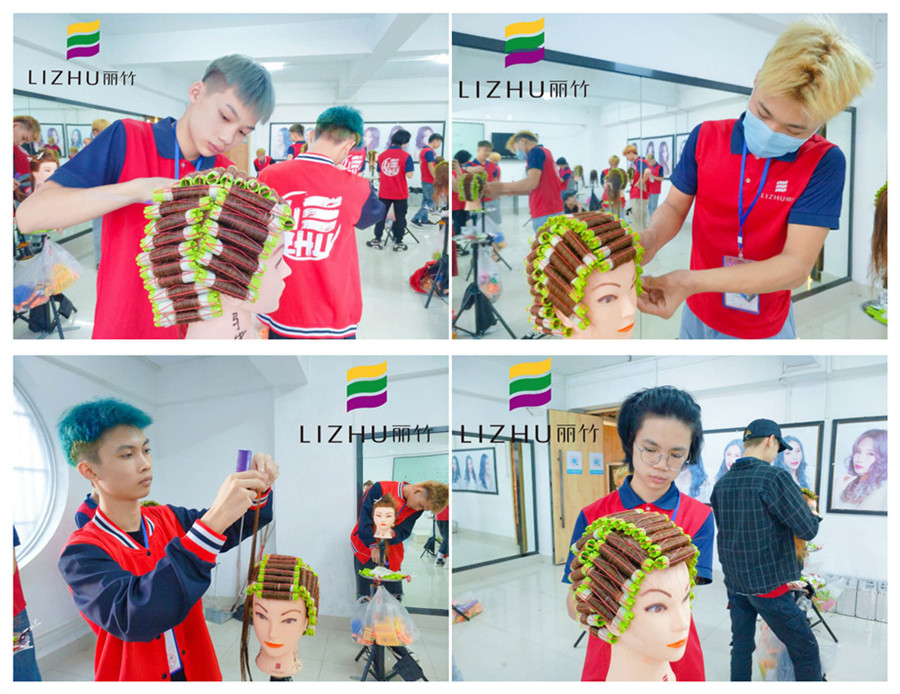 看學員練習，知曉?廣西哪家美發(fā)培訓學校比較好