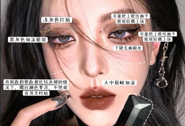 惡女反叛黑巧煙熏妝容，和廣西南寧彩妝學(xué)校學(xué)習(xí)吧