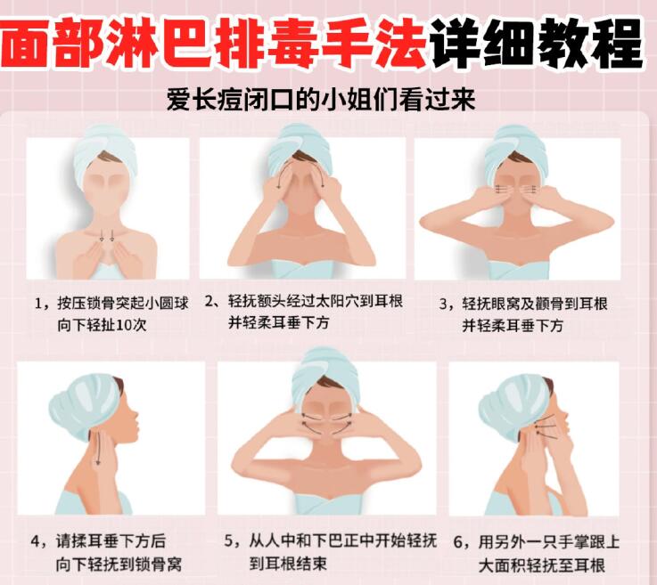 面部淋巴排毒教程，南寧美容教程分享