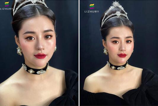 韓系名媛造型 ，南寧網(wǎng)紅化妝培訓(xùn)作品