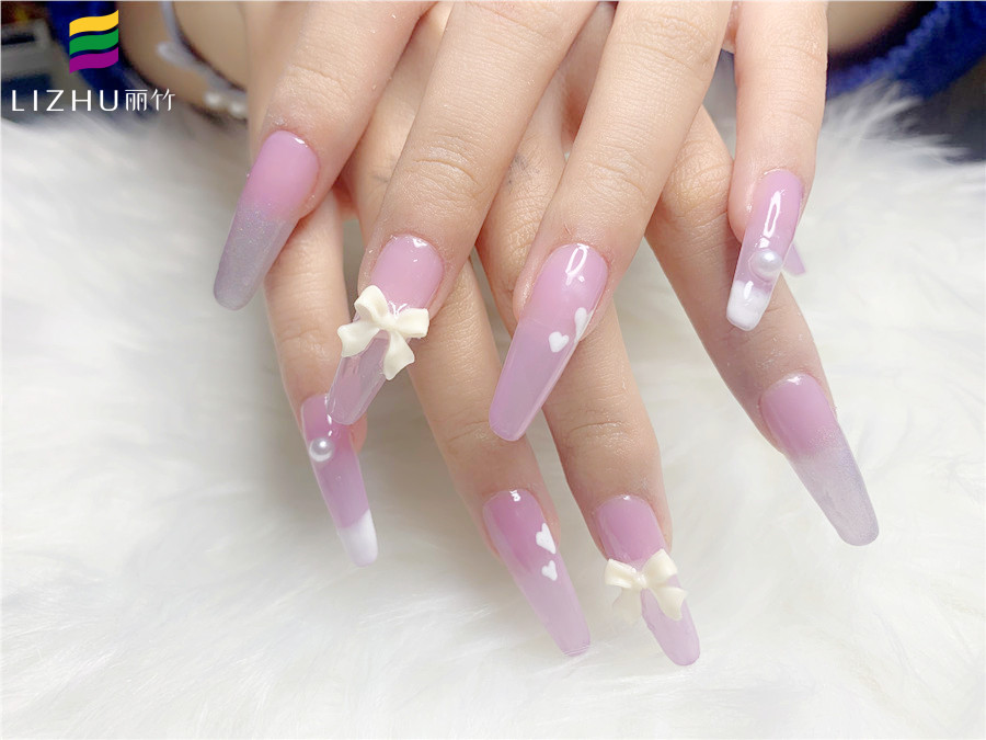 蝴蝶結延長甲 | 建議廣西學美甲到麗竹