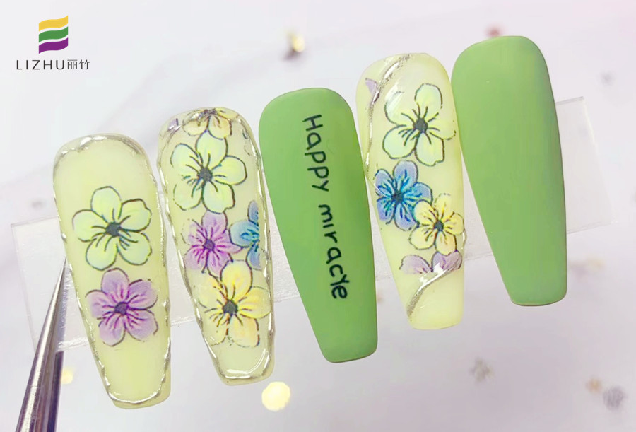 綠色系美甲推薦，廣西美甲網(wǎng)紅分享