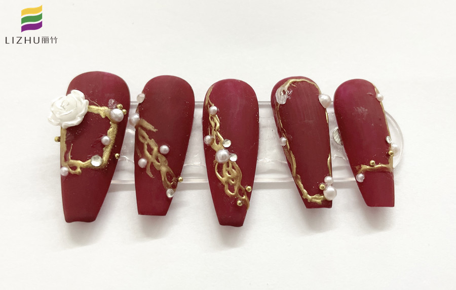 新娘美甲圖片-南寧美甲培訓班作品