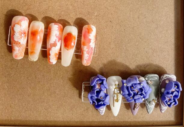 零基礎(chǔ)可以學(xué)美甲嗎？來看廣西美甲基礎(chǔ)班彩繪美甲作品