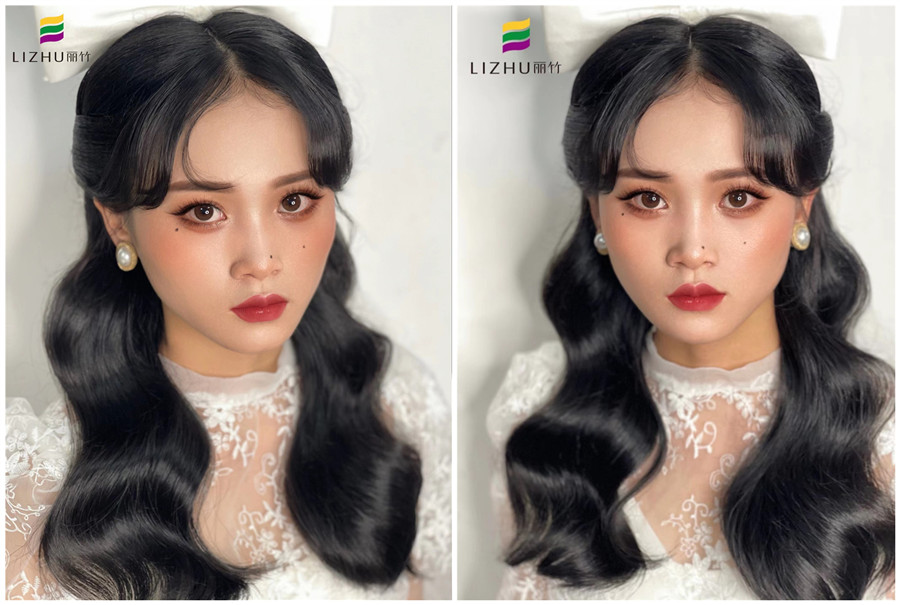 甜美裸妝新娘造型，廣西彩妝造型學(xué)校新娘作品