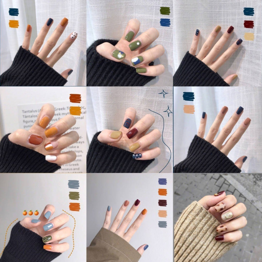 大地色美甲合輯，南寧美甲學校網紅熱情推薦