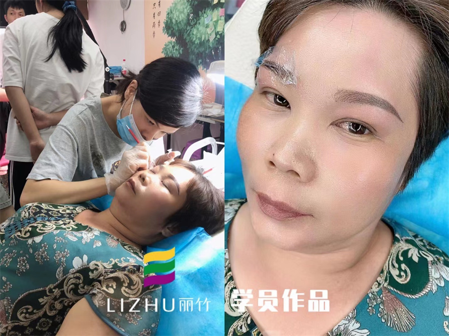 野生線(xiàn)條眉欣賞，南寧紋繡培訓(xùn)學(xué)校學(xué)員作品