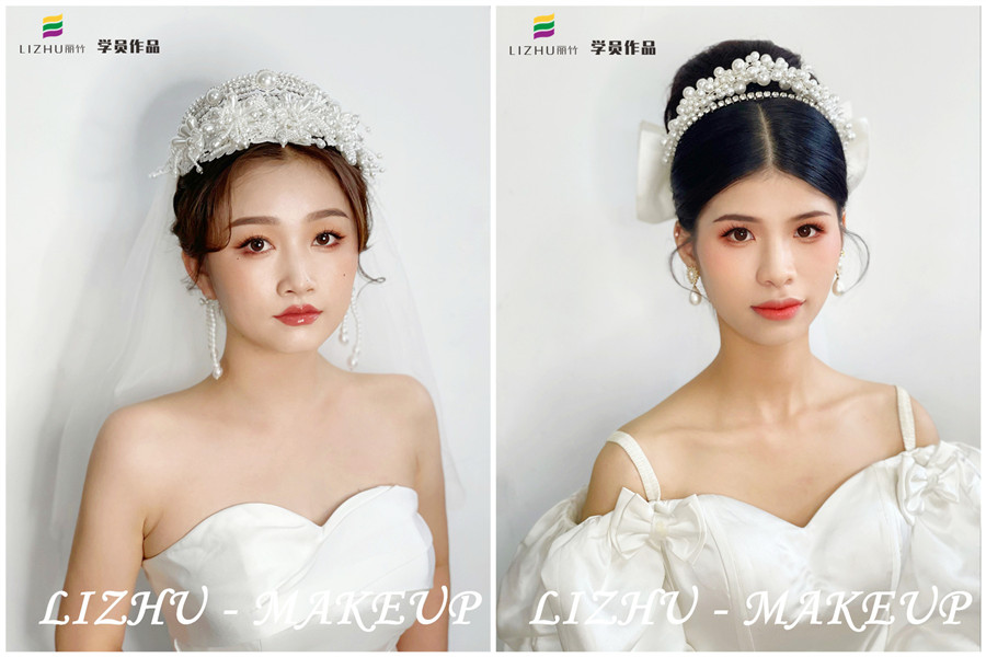 時尚新娘系列圖片，廣西南寧化妝學校新娘妝作品