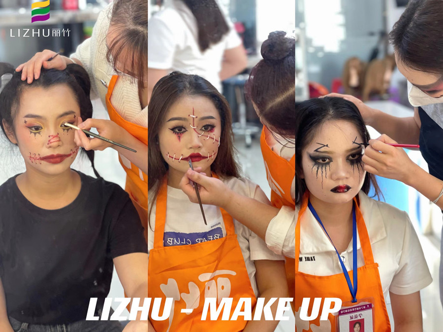 萬圣節(jié)妝容，廣西化妝培訓(xùn)創(chuàng)意妝作品