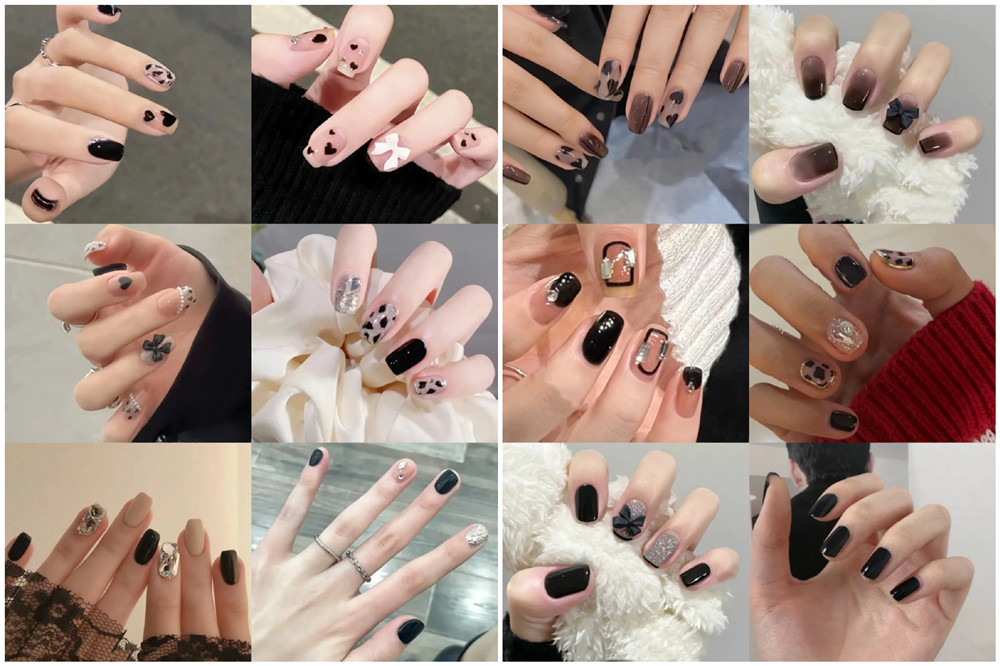 酷顯白黑色美甲，廣西培訓(xùn)美甲師分享