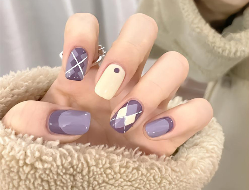 格子美甲，復古美甲 | 南寧美甲師培訓班分享