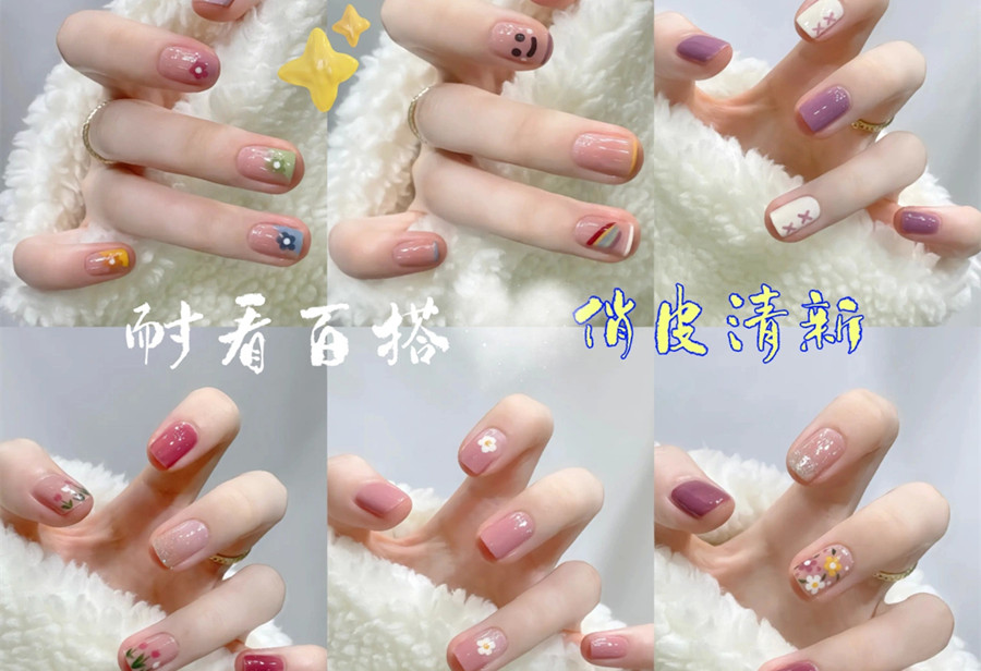 夏日短款美甲，麗竹美甲師學校推薦