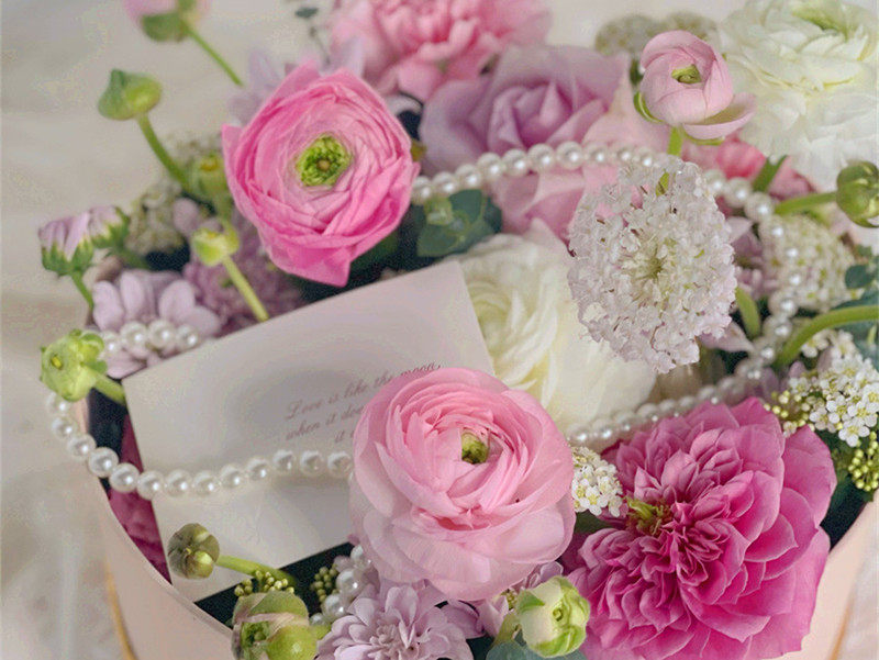 韓式玫瑰花盒制作技巧，南寧鮮花培訓