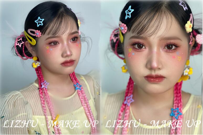 多巴胺妝容造型，廣西化妝彩妝培訓(xùn)作品