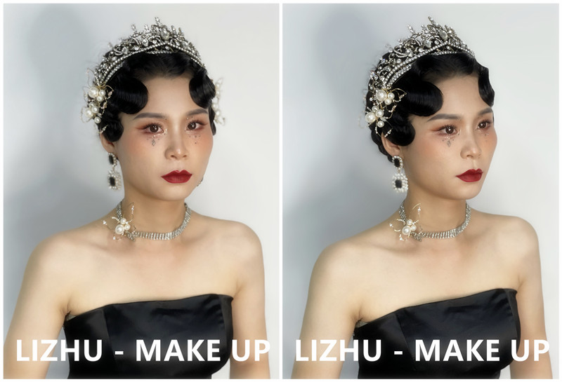 復(fù)古手推波造型，廣西新娘寫真培訓(xùn)