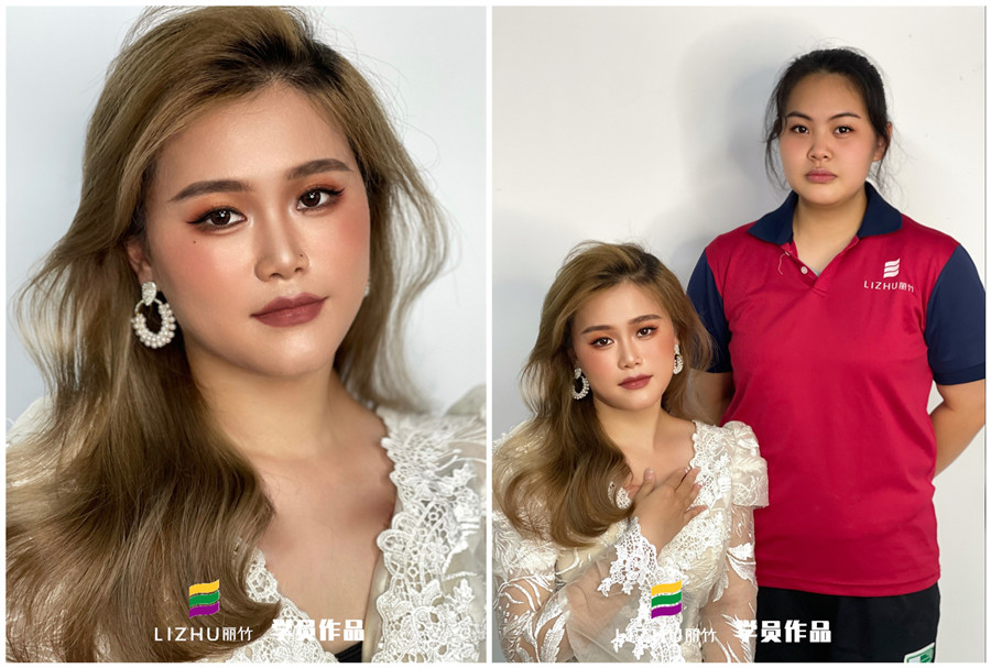 泰式披發(fā)造型，南寧化妝培訓(xùn)學(xué)員作品