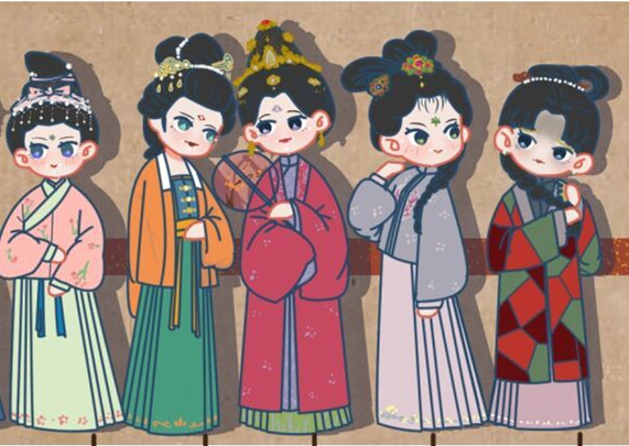 中國明代妝容服飾欣賞，南寧人物形象設(shè)計全科班解析