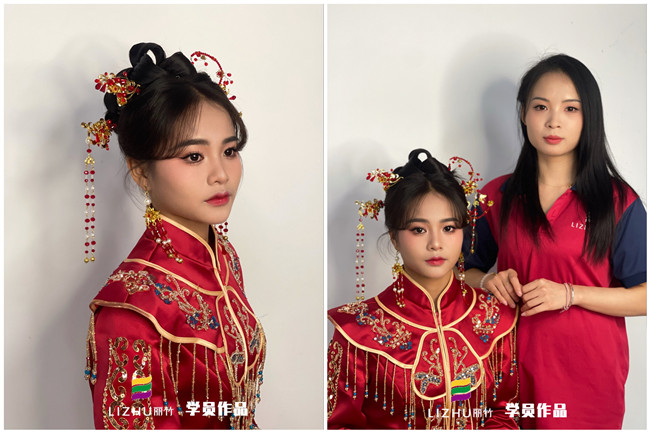 新中式新娘，實力演繹廣西學化妝去哪里？