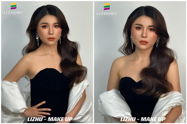 輕泰披發(fā)造型，廣西學(xué)化妝寫(xiě)真拍攝作品