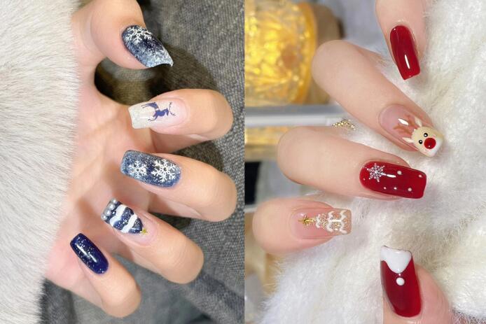 圣誕美甲款式，廣西美甲造型學習推薦