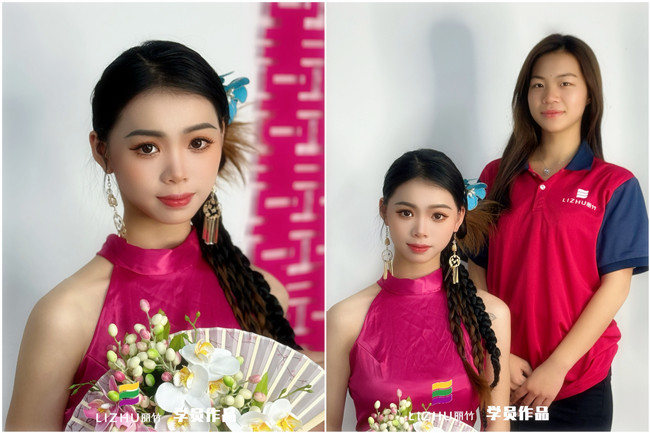 新中式晨袍造型，廣西學(xué)化妝高彩培訓(xùn)作品