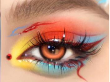 春夏彩色眼妝，南寧彩妝培訓(xùn)眼妝