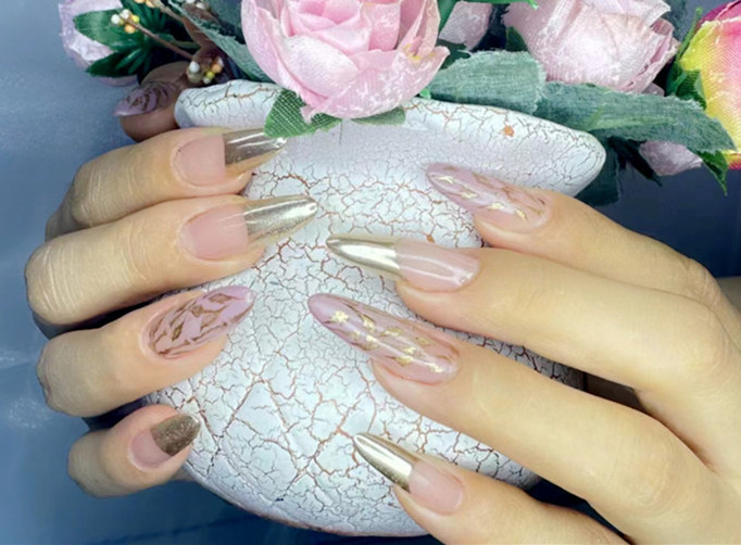 國(guó)風(fēng)金竹美甲 ，南寧美甲師職校分享教程