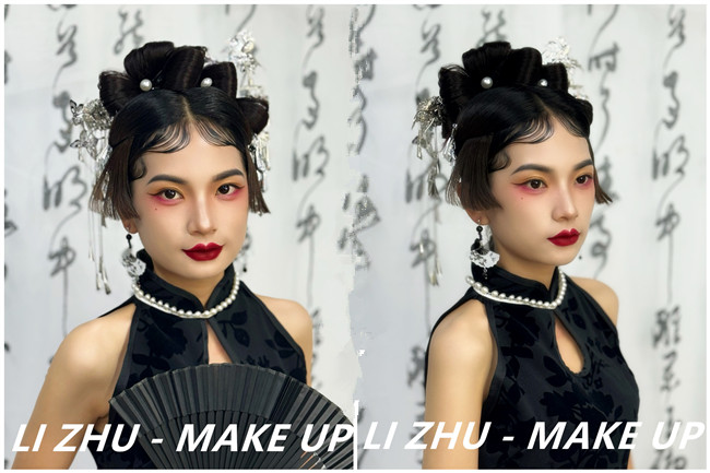 新國風(fēng)造型，南寧彩妝寫真造型學(xué)校作品