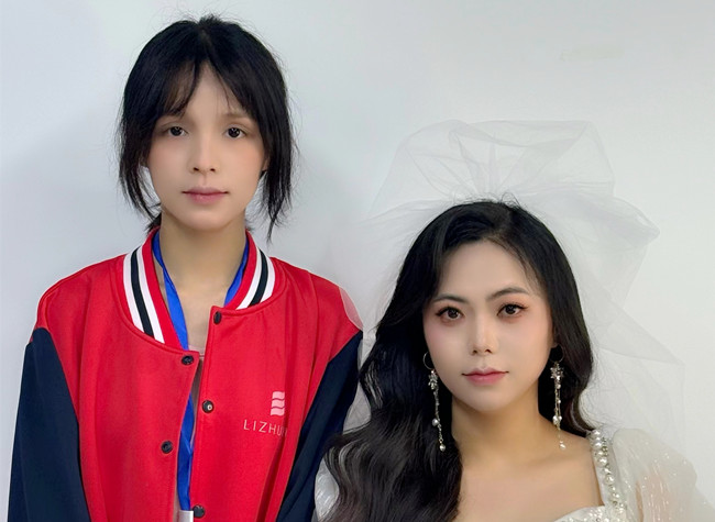 白紗韓式披發(fā)新娘，廣西培訓(xùn)美妝師作品