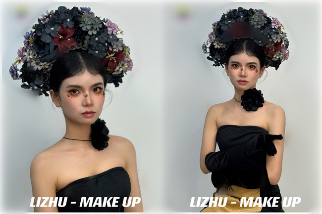 新中式簪花造型，用作品告訴你南寧化妝培訓(xùn)哪家實(shí)力強(qiáng)