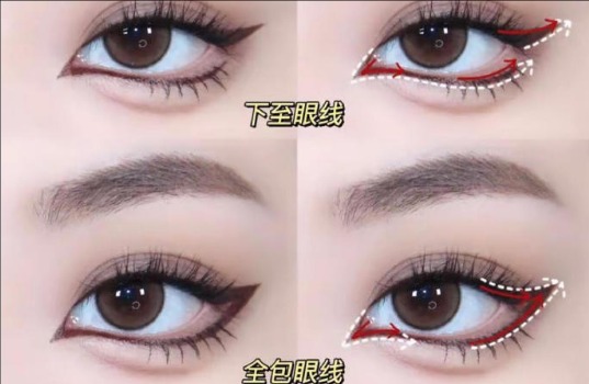 不同部位貓眼眼線教程，南寧化妝技術專業(yè)學校分享