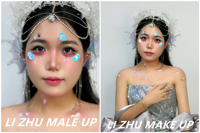 人魚精靈公主造型，南寧人物化妝培訓(xùn)