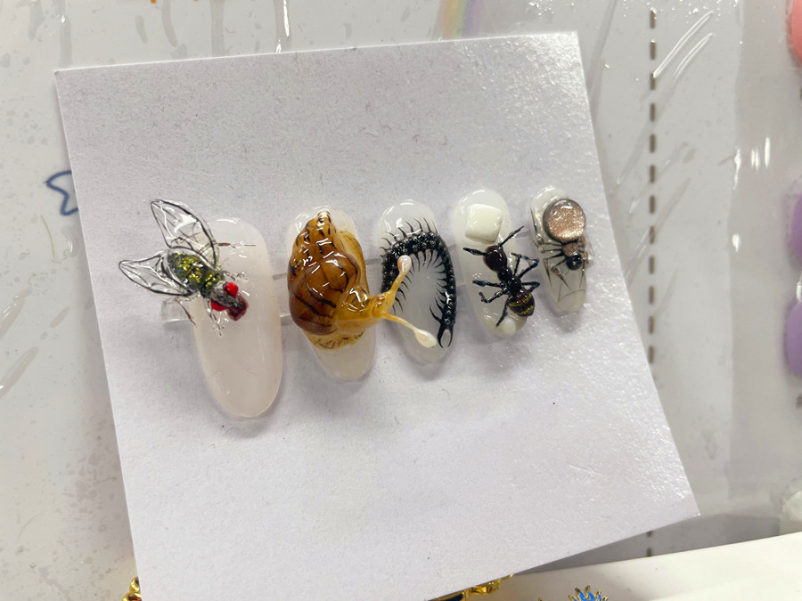 南寧美甲隨拍花絮：昆蟲美甲