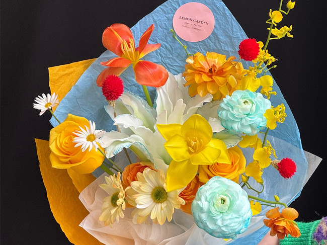 冰淇淋春日花束，南寧花藝插花鮮花學(xué)校浪漫分享