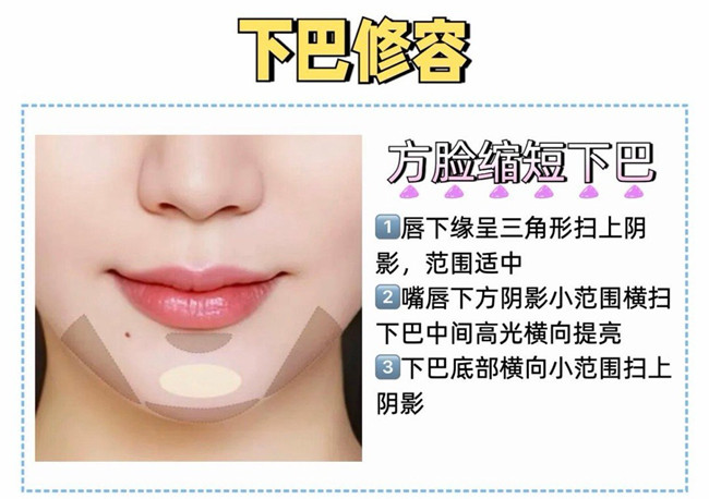 南寧化妝師：不同下巴如何修容？