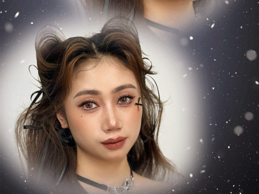 復古貓耳造型，廣西彩妝培訓推薦