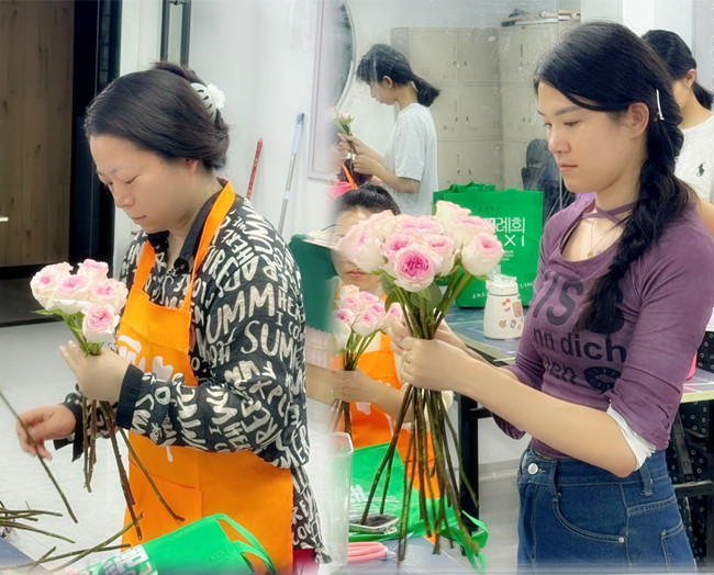 螺旋花束的教程，南寧花藝師學校分享