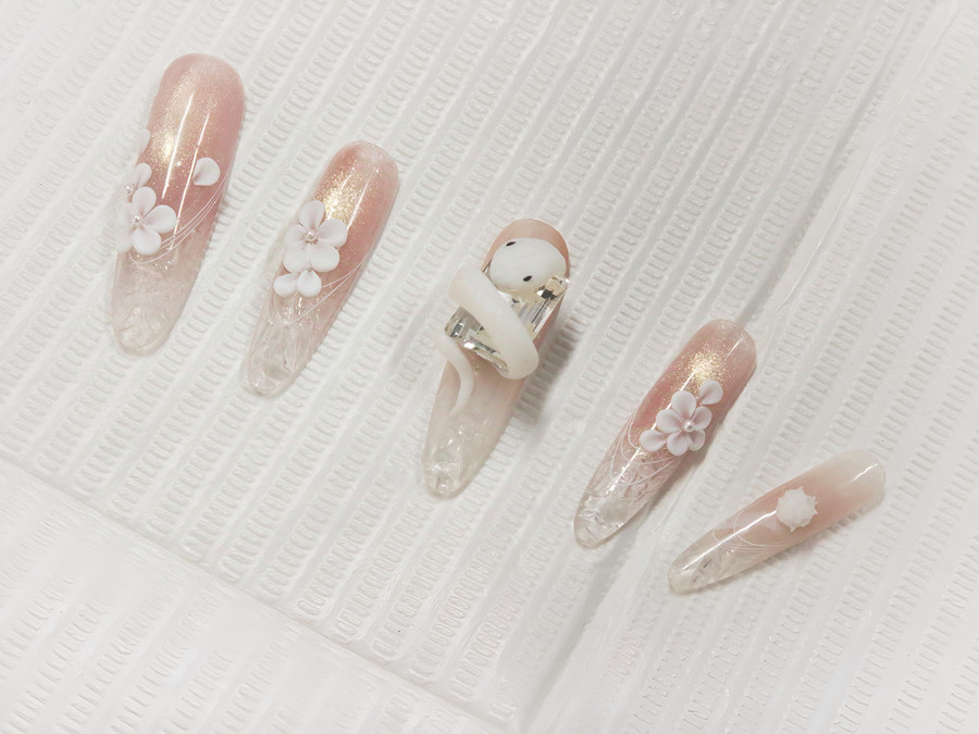 琉璃雕花美甲，廣西美甲工作室受歡迎的款式