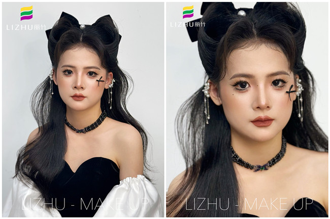 復(fù)古貓耳造型，南寧化妝培訓(xùn)中心課堂作品