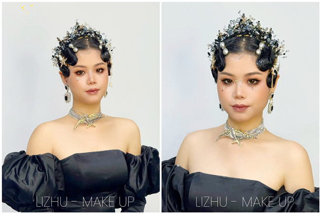 輕奢手推波紋造型， 廣西新娘妝造教學作品