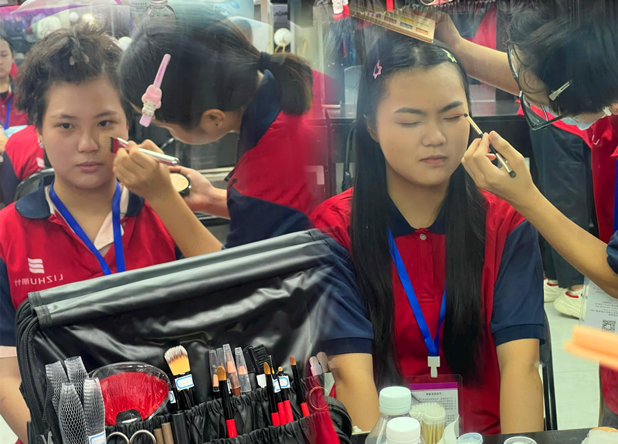 化妝基礎(chǔ)底妝練習(xí)，南寧培訓(xùn)化妝基礎(chǔ)