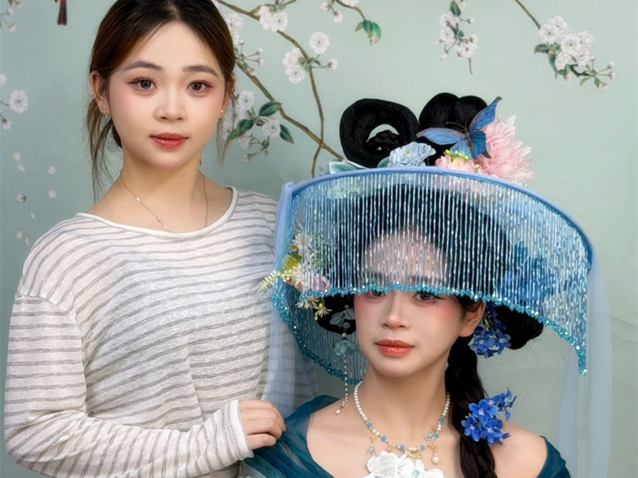 帷帽花神造型，南寧彩妝造型學(xué)校作品