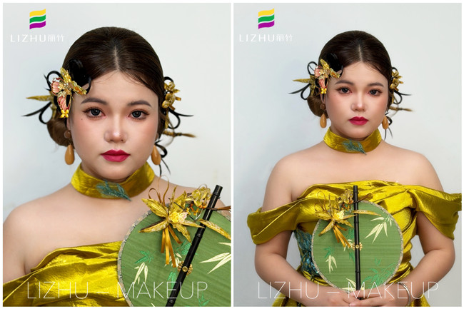 新中式風(fēng)格造型，南寧正規(guī)美業(yè)學(xué)校作品