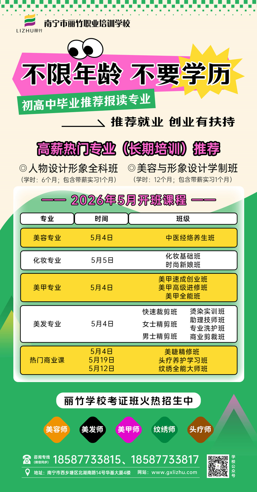 5月開班表